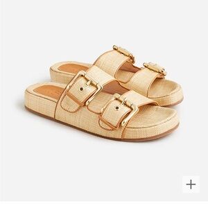 J Crew Two Strap Woven Sandals